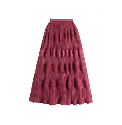 Line Elegant Summer Skirt Female Fashion Style