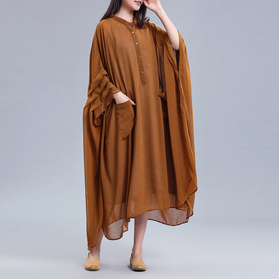 Chiffon Temperament Super Immortal Dress Solid Loose Size Retro Art Robe